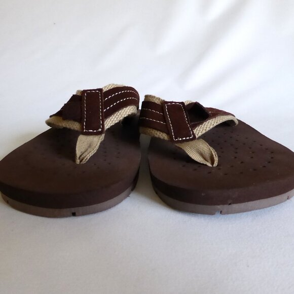 HARBOUR CLUB BRAND MENS BROWN FLIP FLOP SANDALS (NEW) NEVER WORN - Picture 5 of 9
